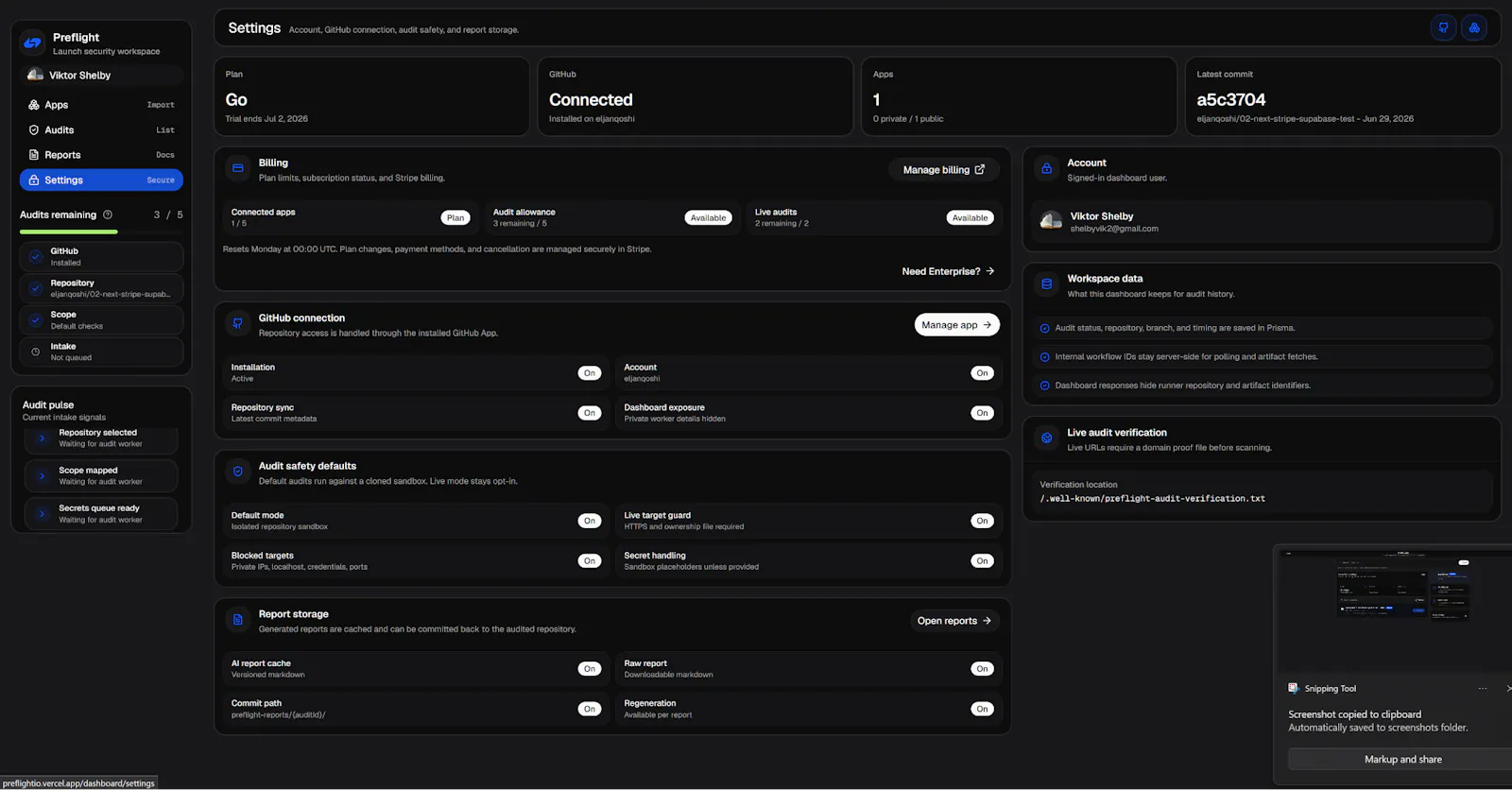 Preflight screenshot 7
