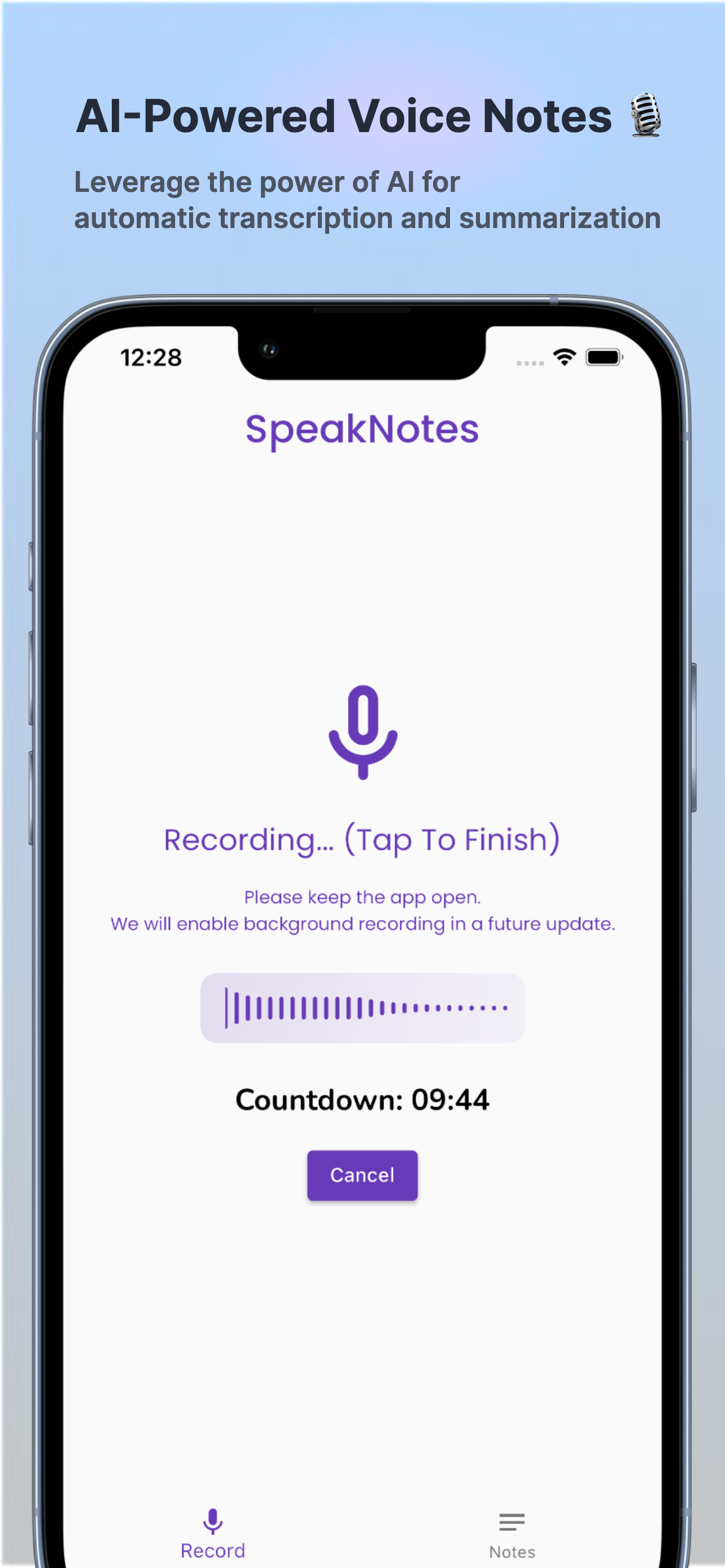 startuptile SpeakNotes-AI Powered Voice Note Transcriber & Summarizer