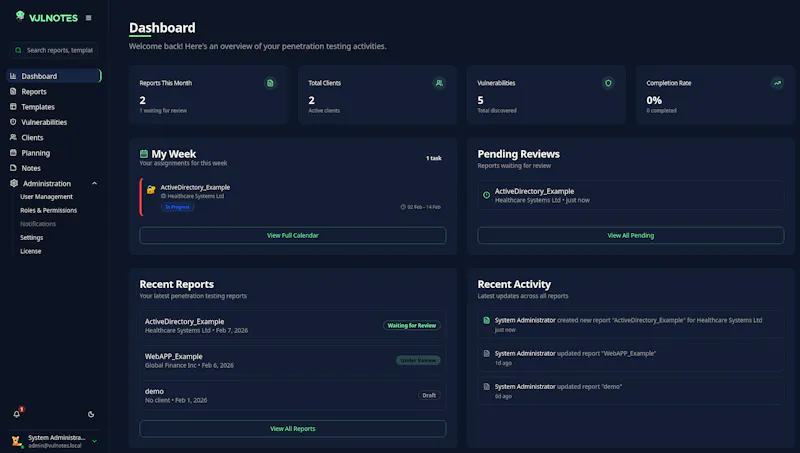 Vulnotes screenshot 2