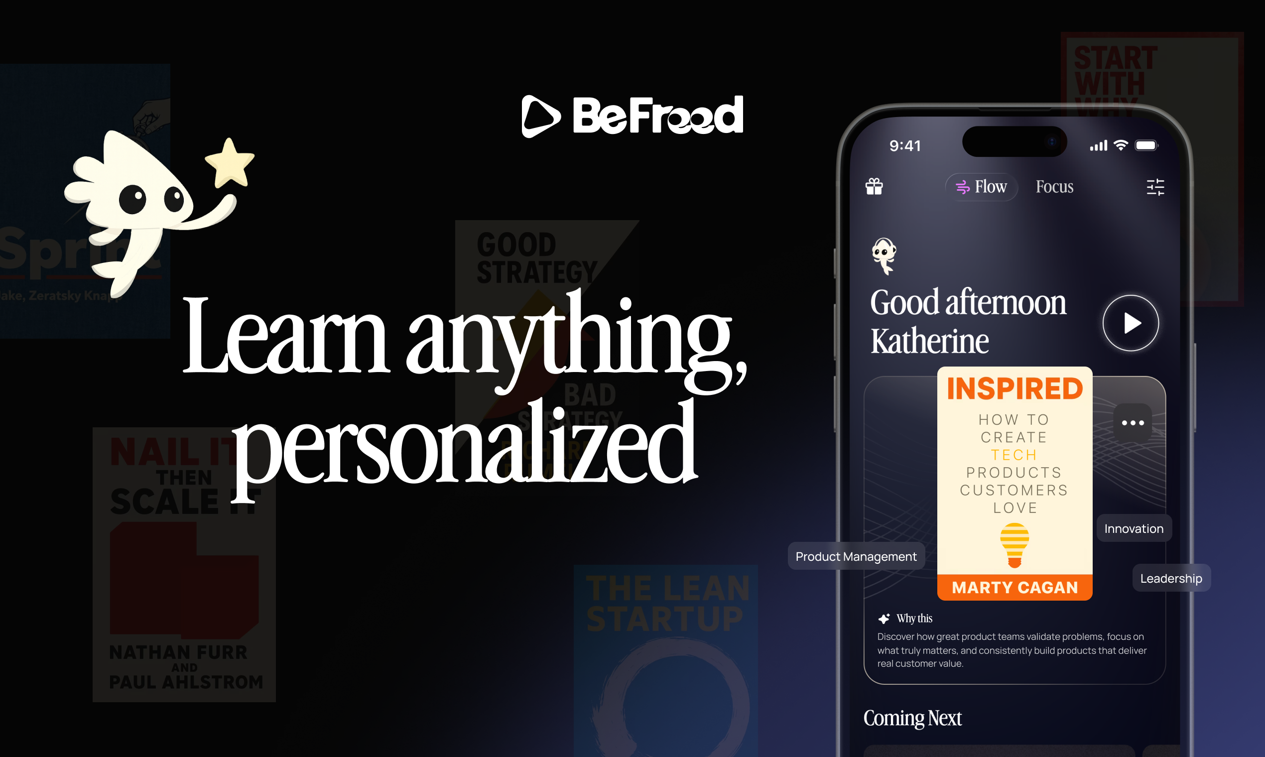 BeFreed - Main screenshot showing features and interface