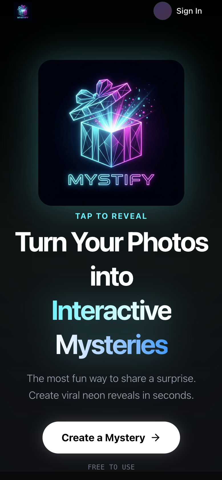 Mystify - Main product screenshot demonstrating key features and user interface