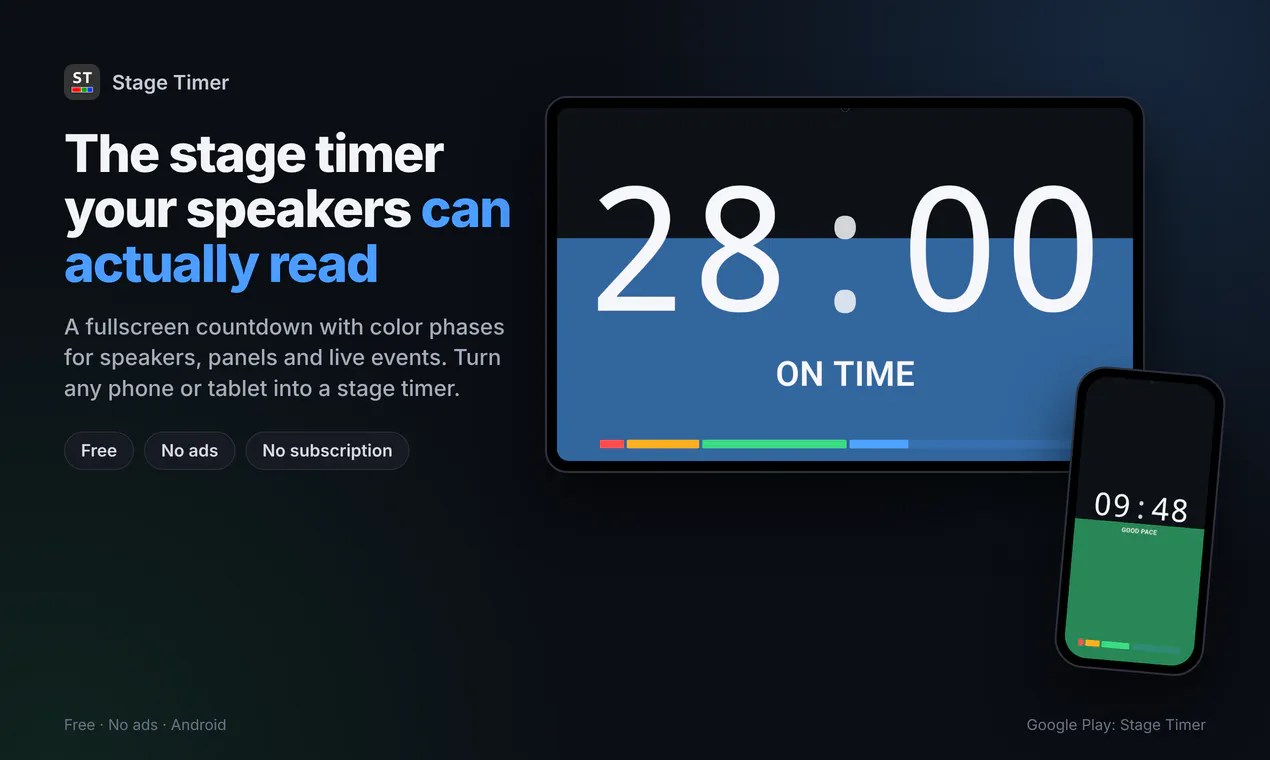 Stage Timer: fullscreen timer gallery image