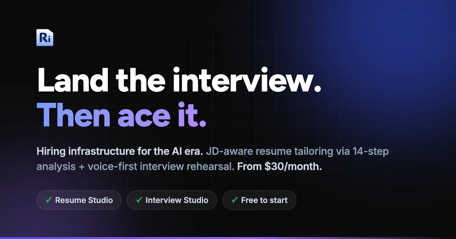 Resu-ME AI - Website screenshot 1