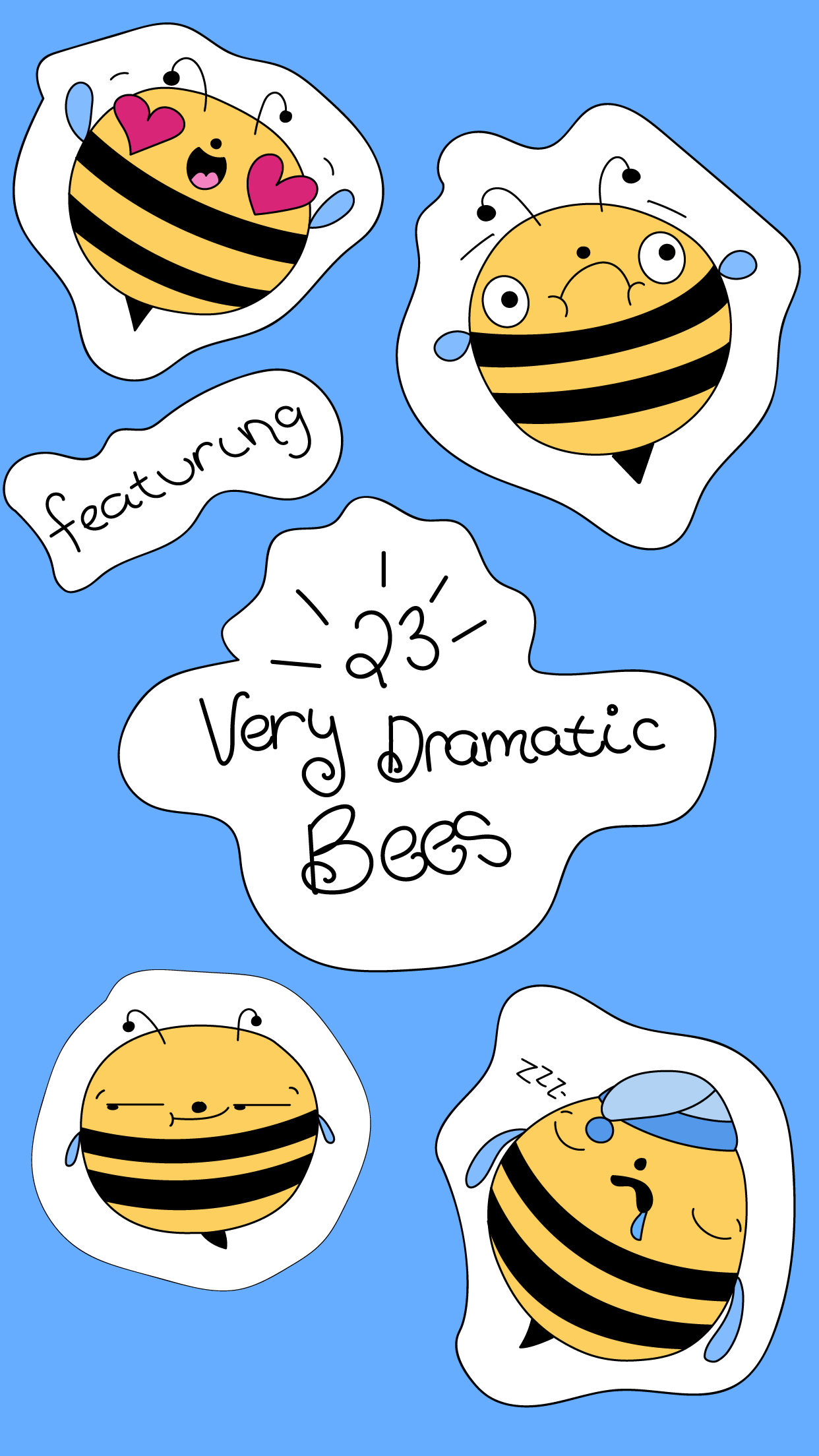 Happy Little Bees Stickers gallery image