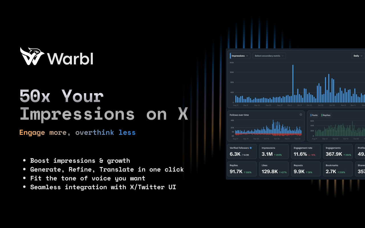 Warbl - Engage faster on X