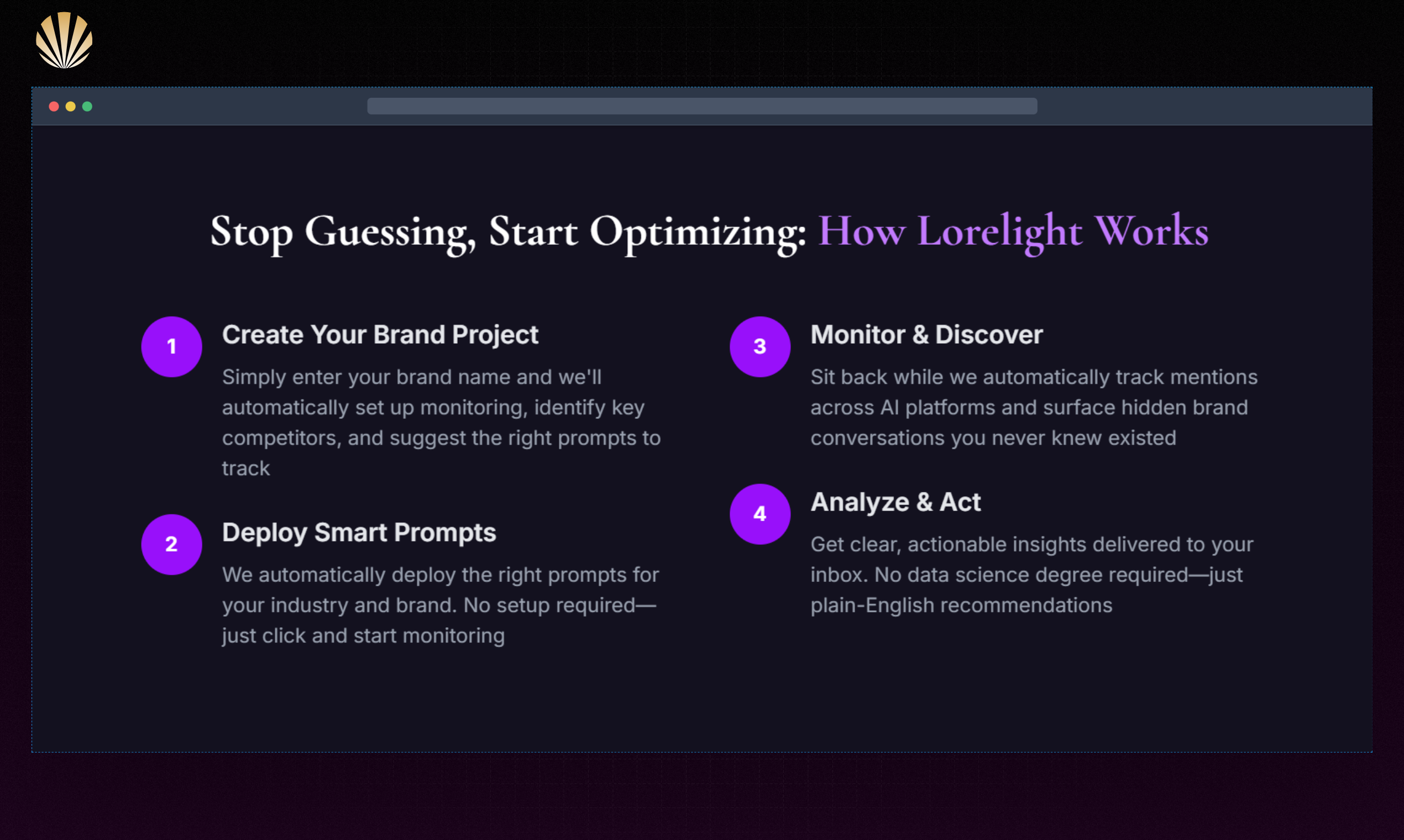 Lorelight - AI platformlarının markanız hakkında gerçekte ne söylediğini keşfedin medya 7