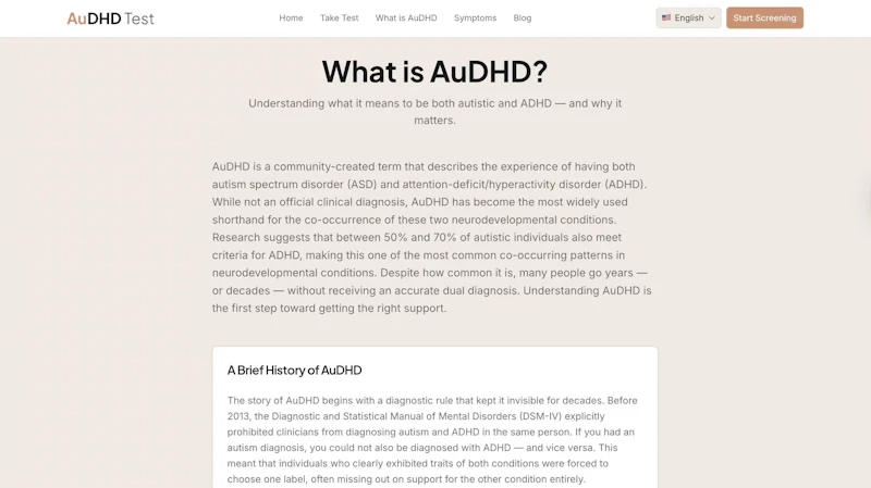AuDHD Test screenshot 2