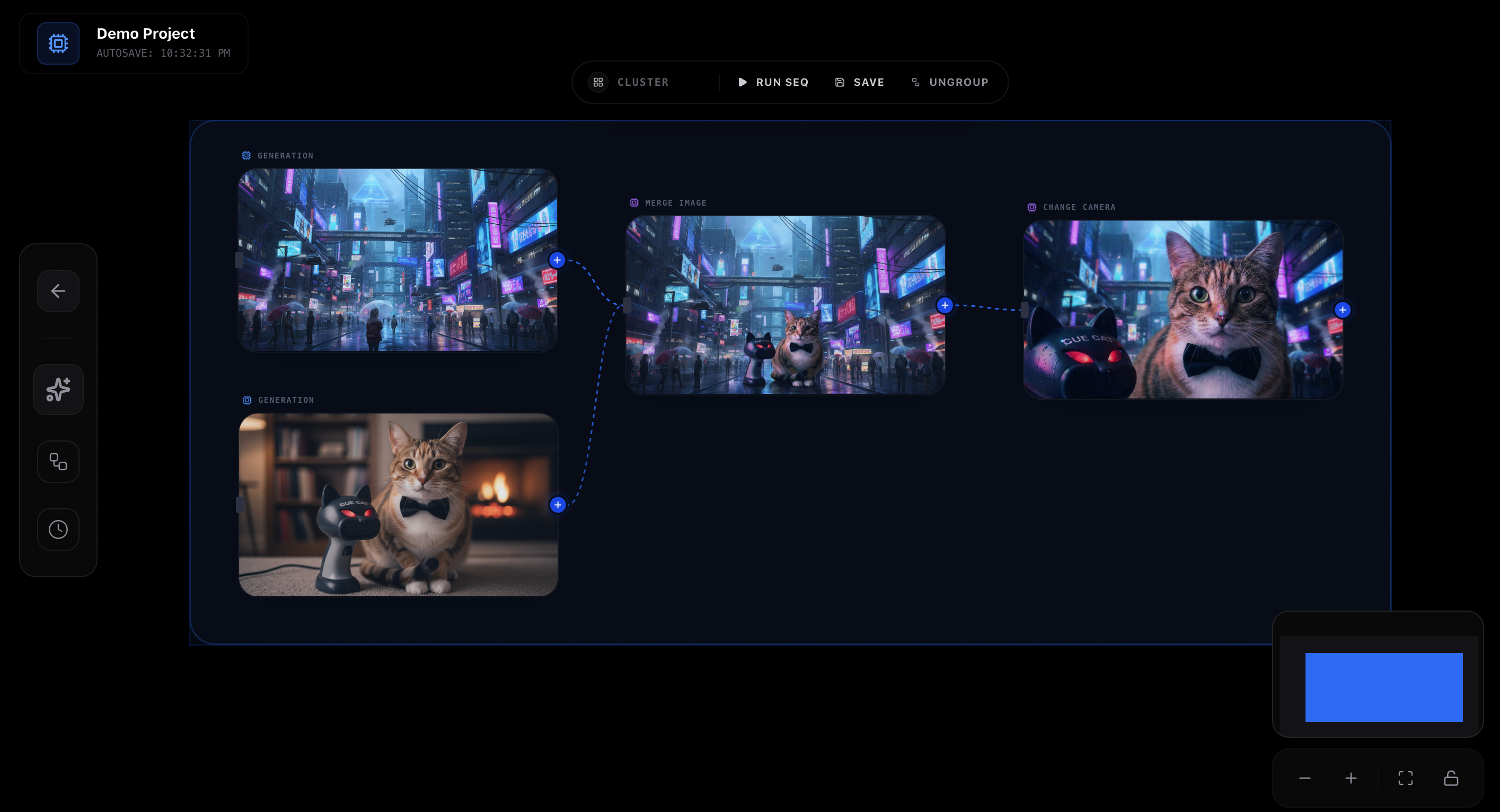 PixelFlow - Main product screenshot demonstrating key features and user interface