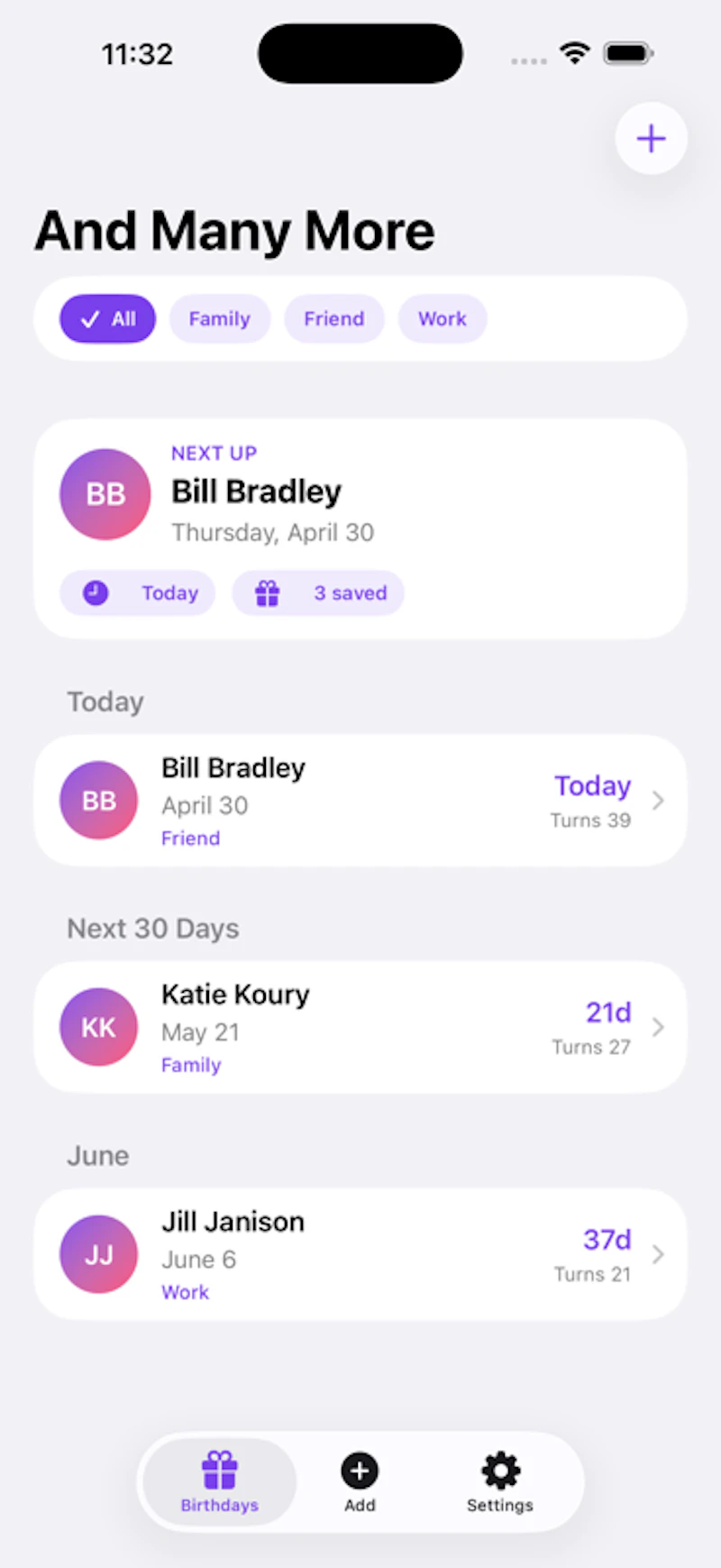 Any Many More: Birthday Alerts screenshot 4