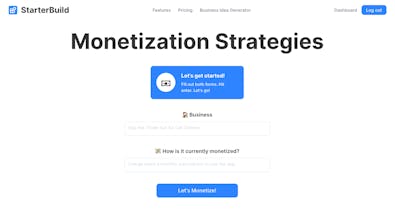 Monetization Strategy Generator gallery image