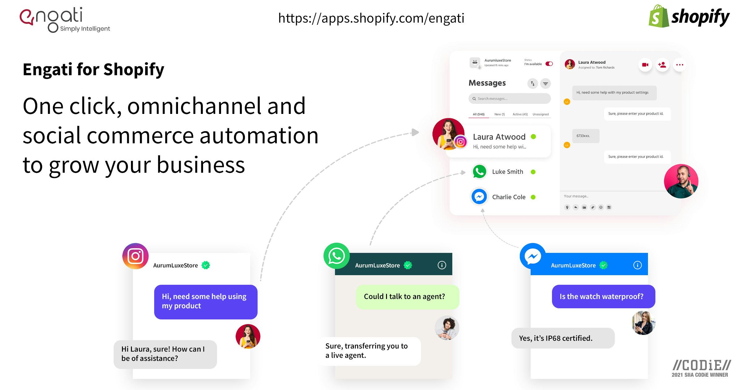 Shopify için Engati - Omnichannel CX ile Shopify işinizi büyüt medya 2