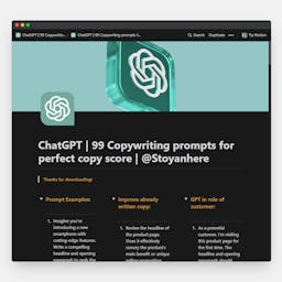 ChatGPT | 99 Premium Copywriting prompts
