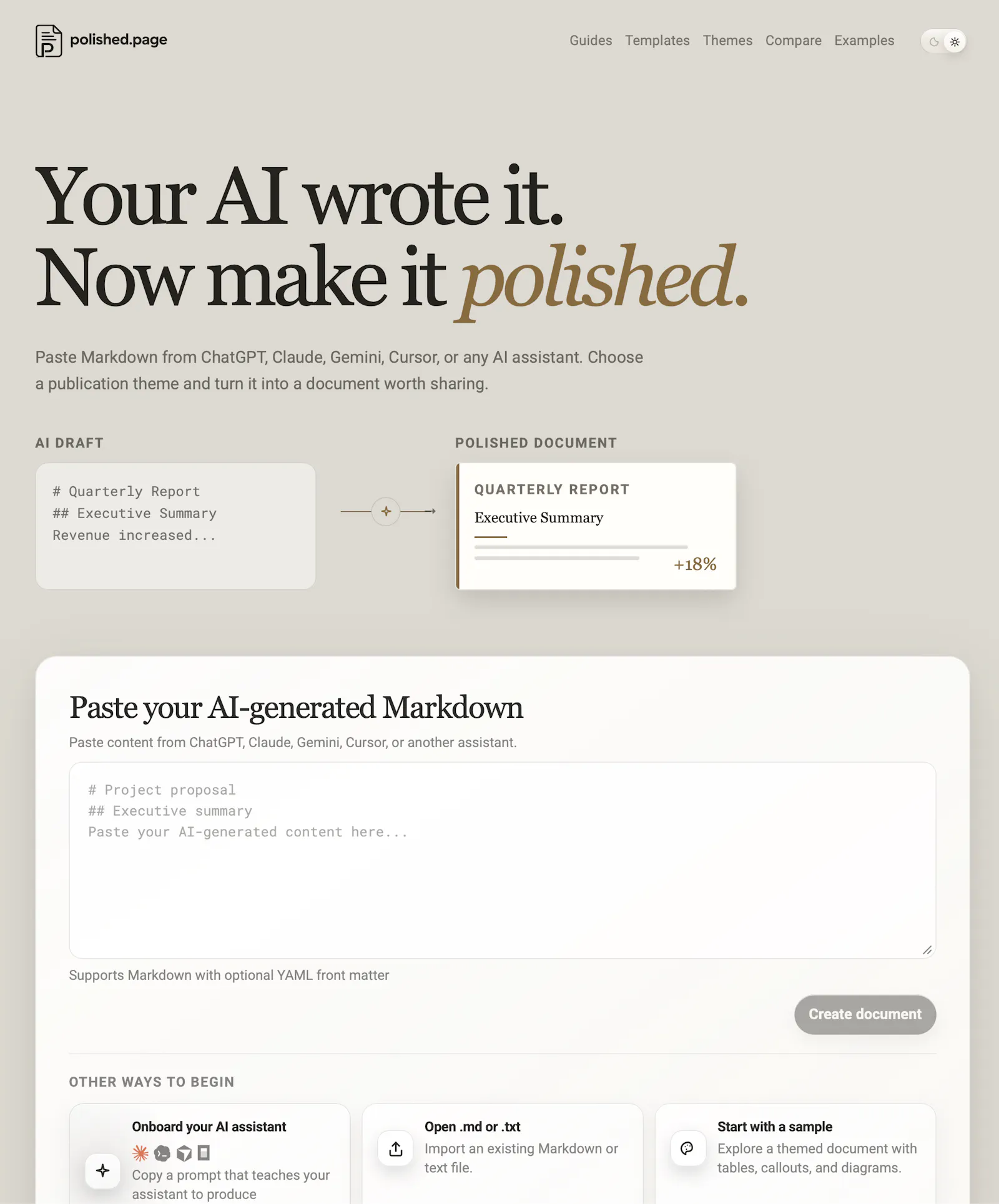 Polished.page screenshot 2