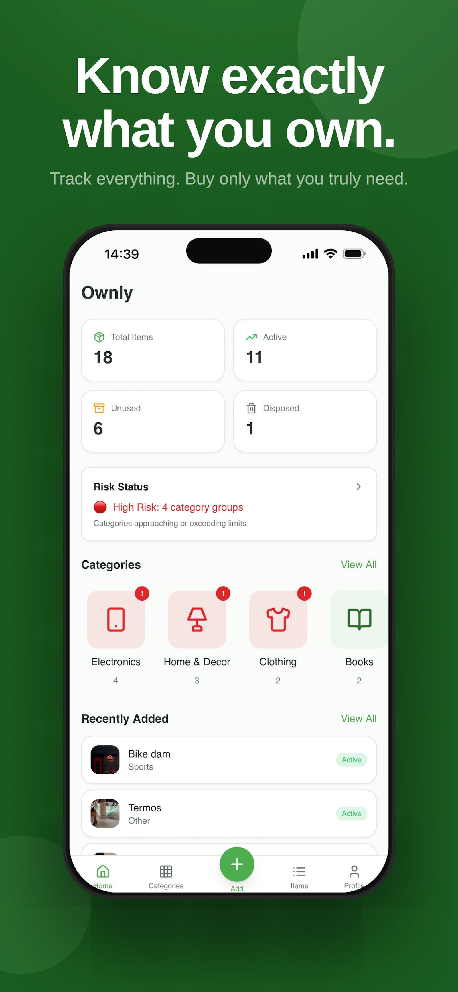 Ownly - Personal Inventory Tracker screenshot 1