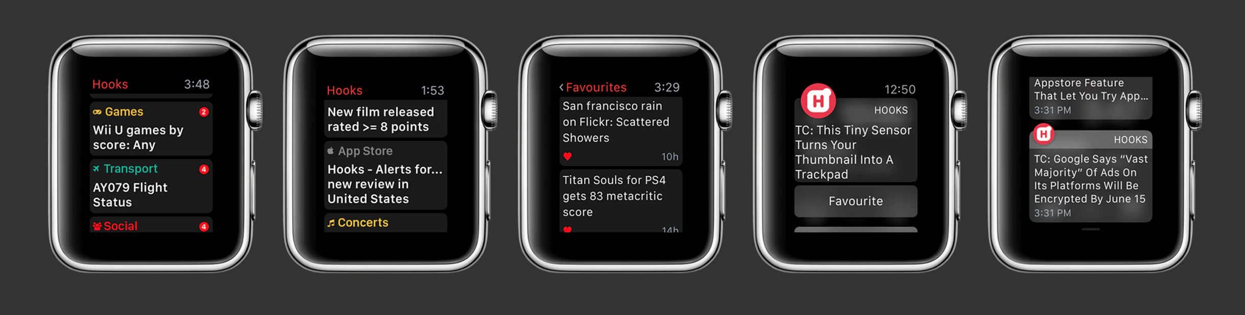 Hooks for Apple Watch