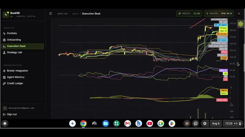 DuskOS — Your Autonomous Trading Desk screenshot 1 (video preview)
