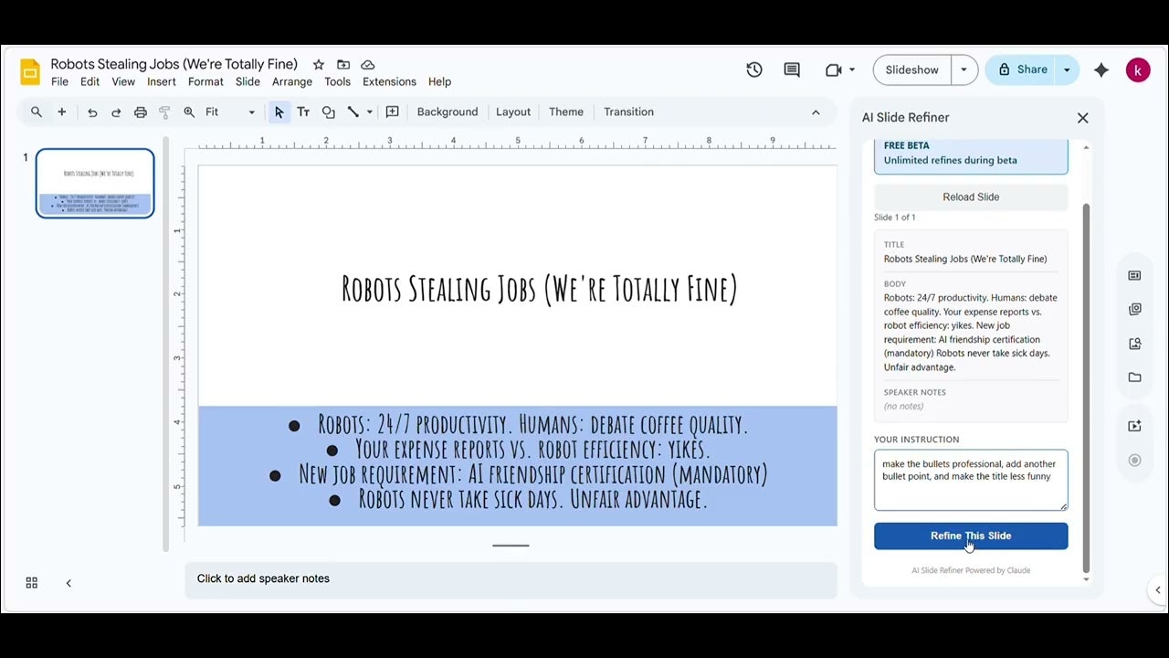 Google Slides AI Plugin gallery image