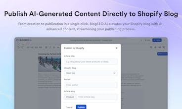 Mayor visibilidad y gráfico de ventas que ilustra el impacto de la aplicación BlogSEO AI Shopify