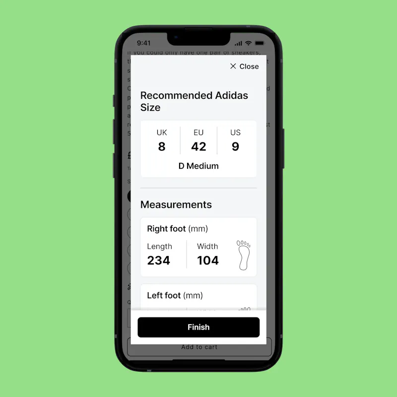 onefit.ai – AI shoe sizing for Shopify screenshot 3