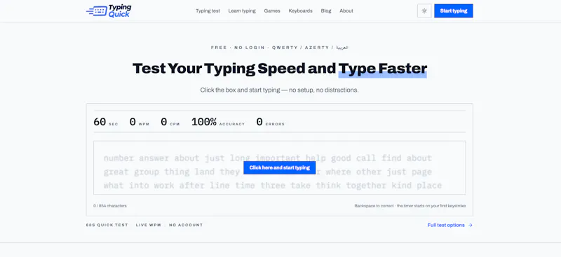 Typing Quick screenshot 2