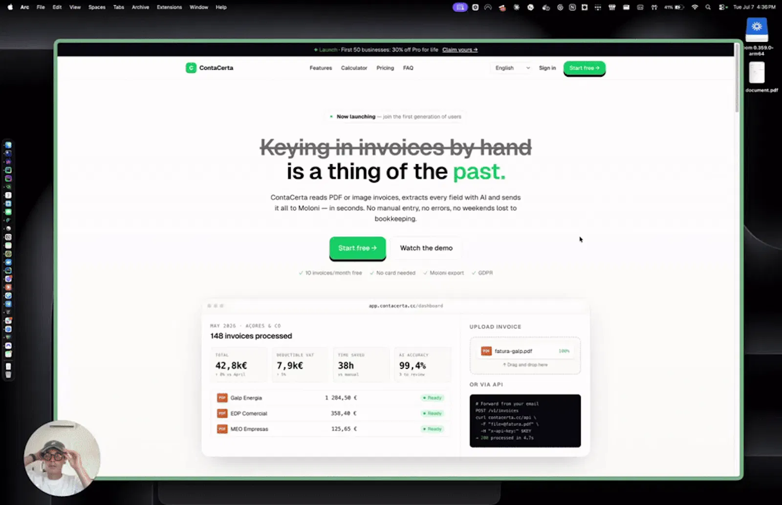 ContaCerta screenshot 1 (video preview)