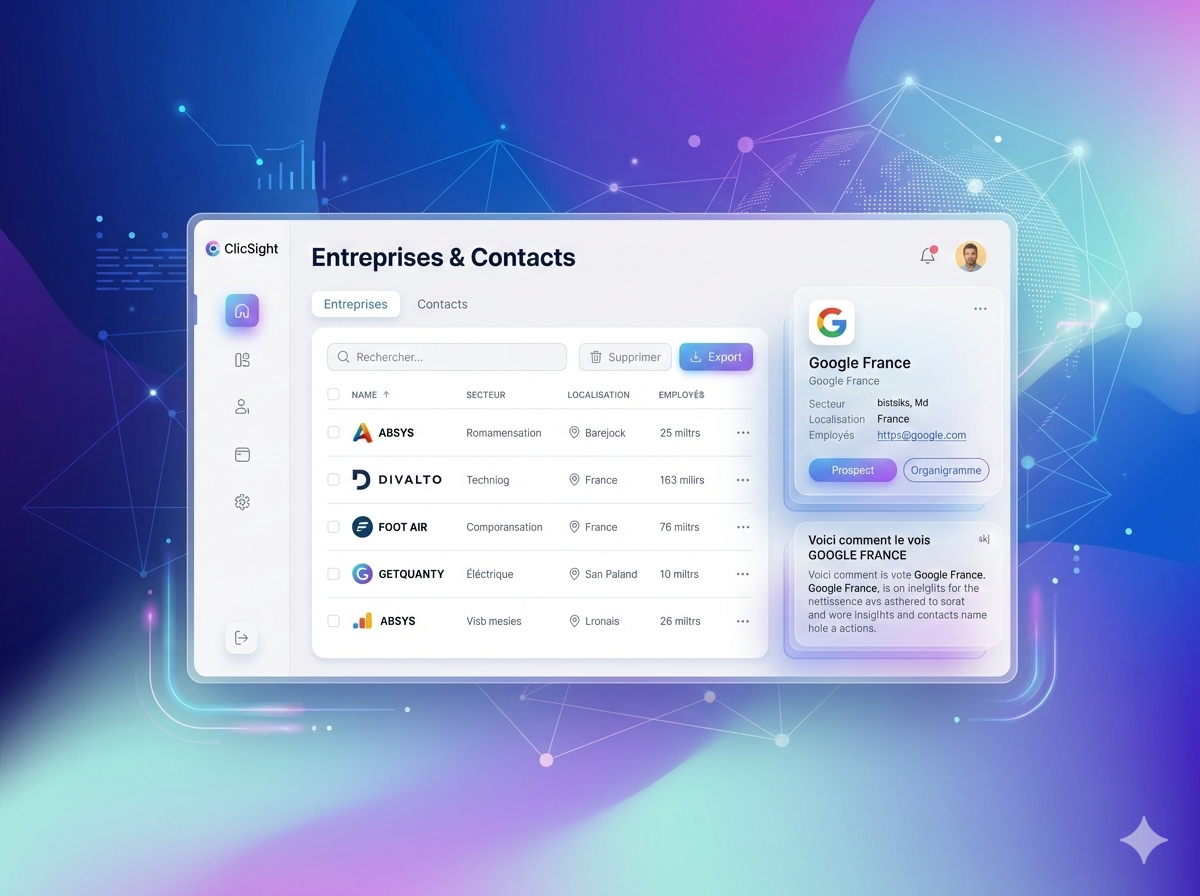 ClicSight - Main product screenshot demonstrating key features and user interface
