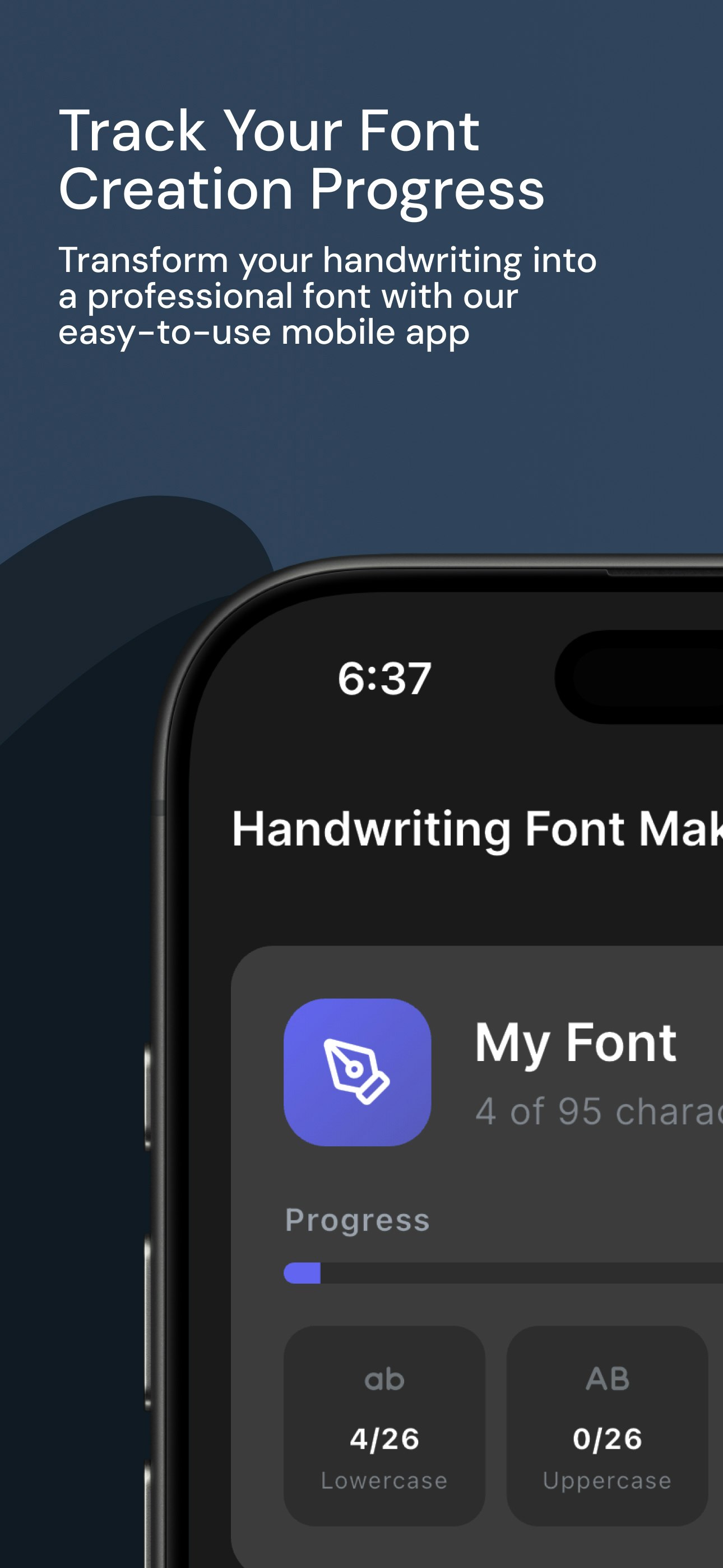 Handwriting Font Maker - Main product screenshot demonstrating key features and user interface