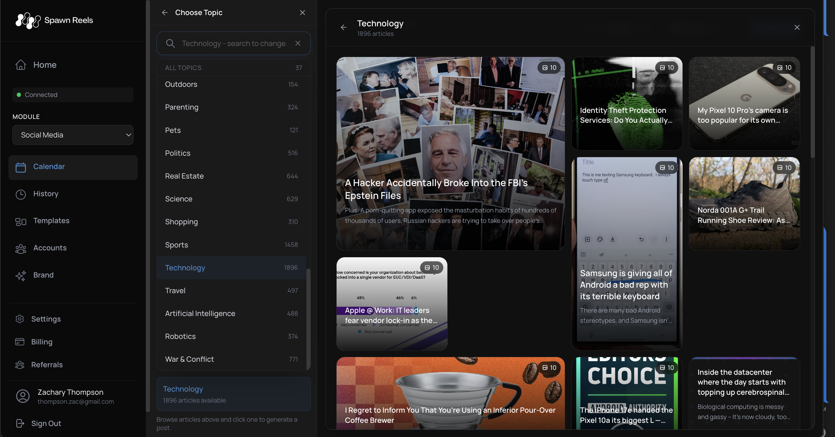 Spawn Reels - Social media Co-pilot media 2