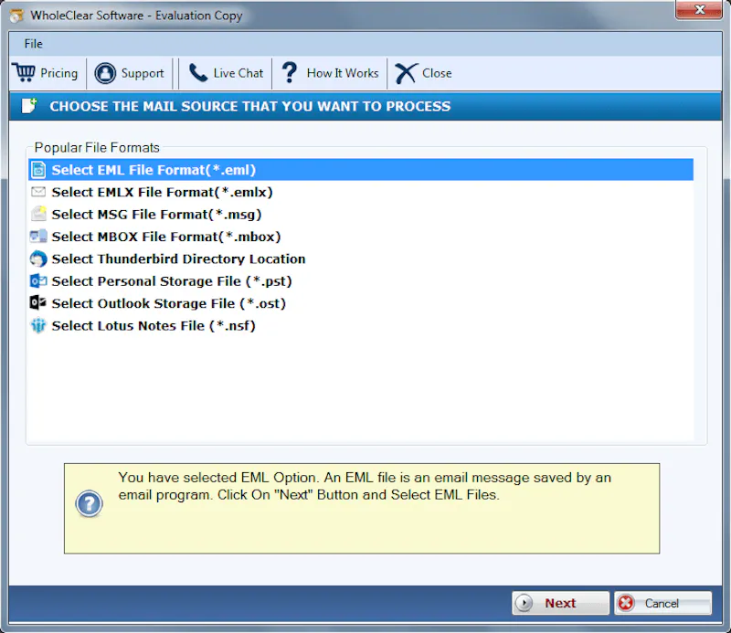 WholeClear MSG to PDF Converter screenshot 3