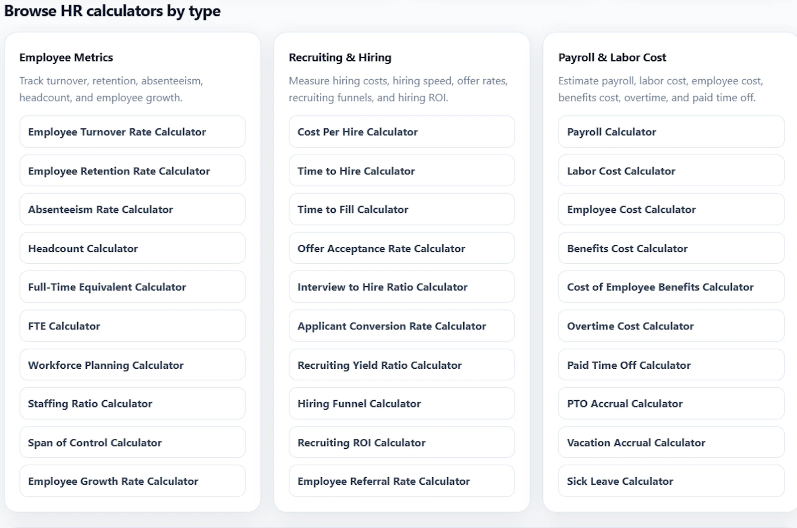 TinyCalculators.com screenshot 5
