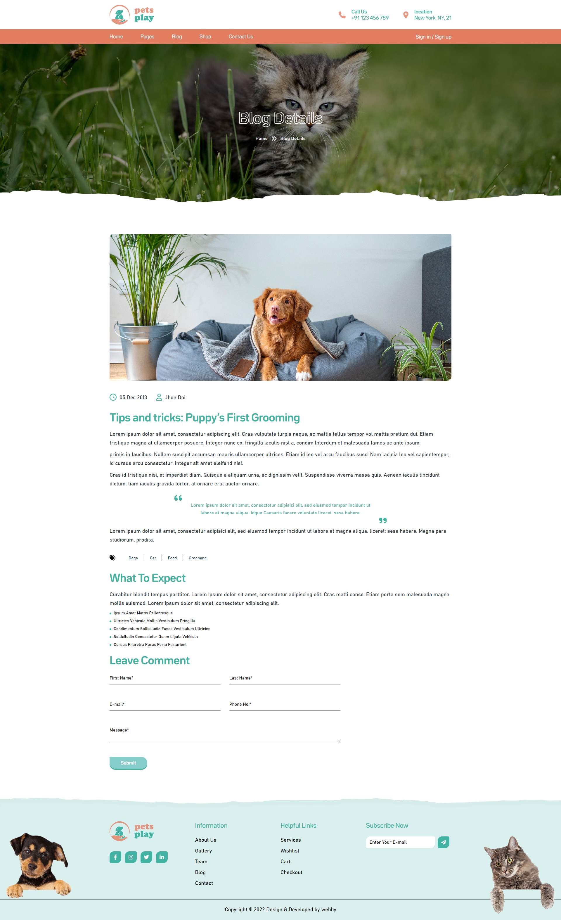 Pet Shop Website Template gallery image