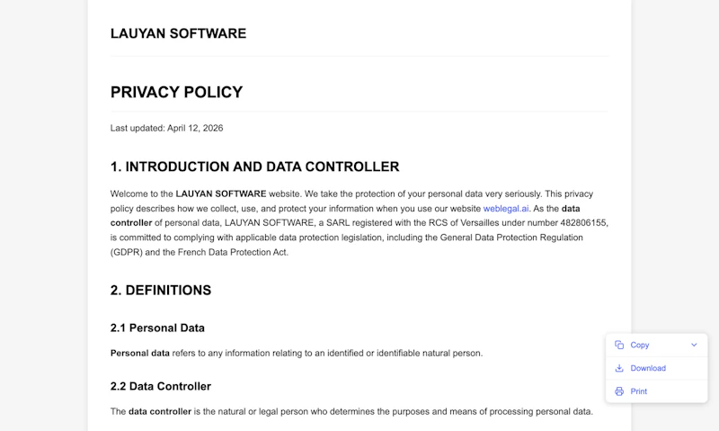WebLegal.ai screenshot 4
