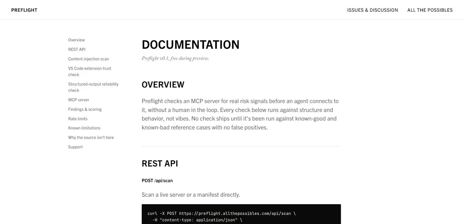 Preflight: MCP server security check screenshot 2