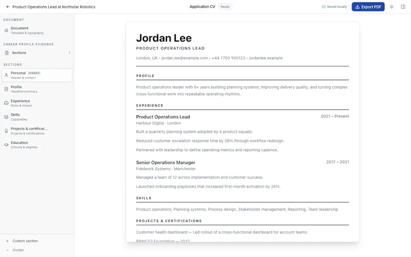 Candid - Career Profile Workspace screenshot 3