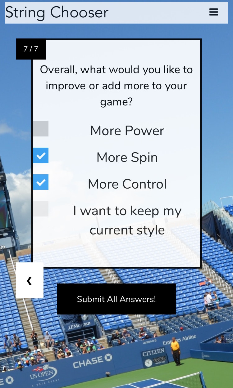 Tennis String Chooser gallery image