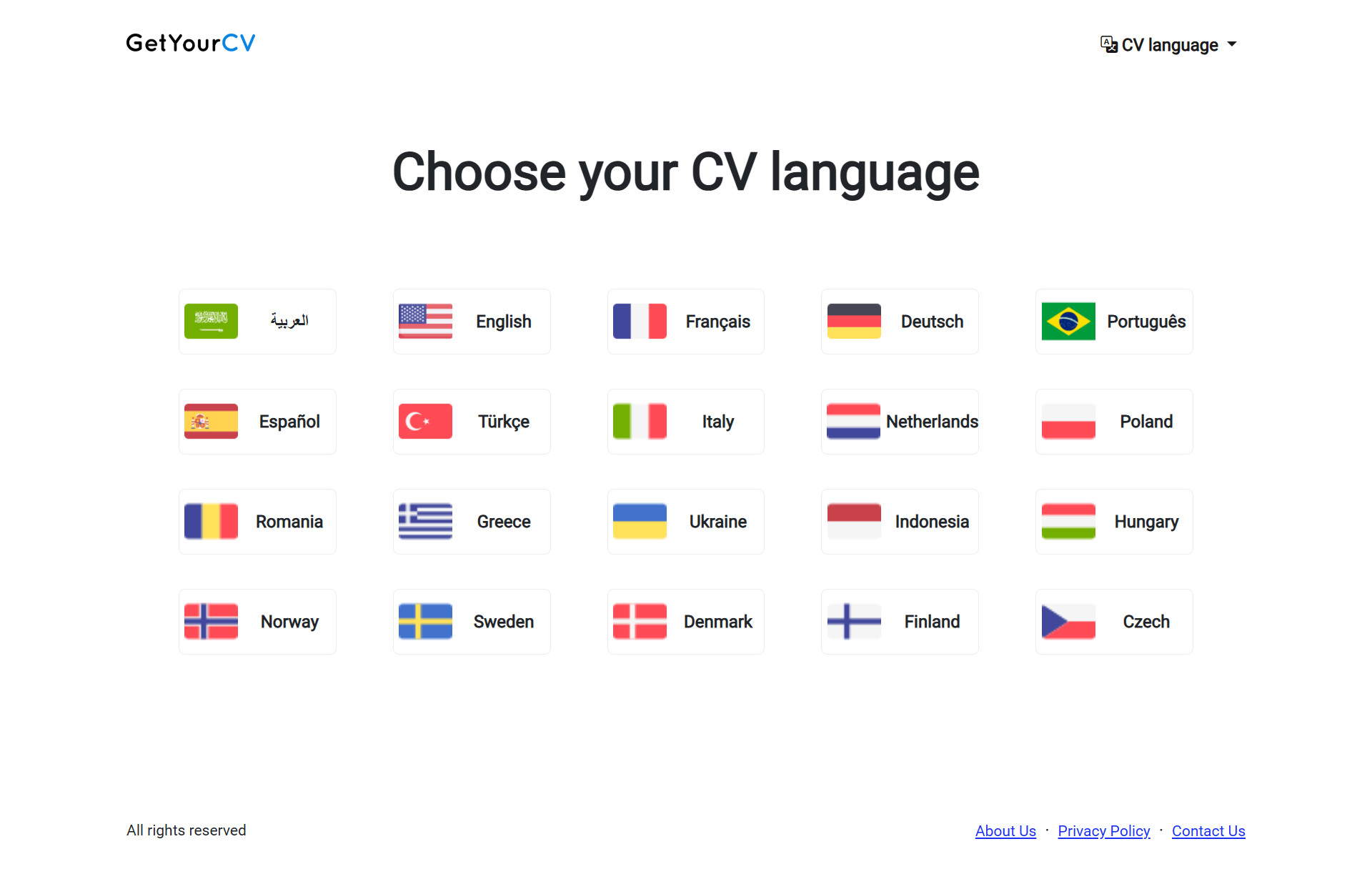 getYourcv - 履歴書 / cvをダウンロードするために二度と支払わないでくださいメディア2