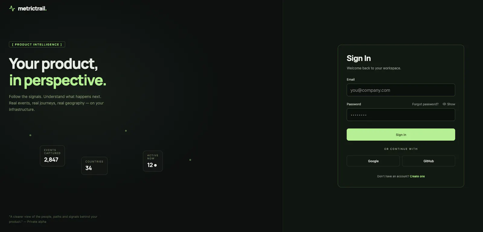 MetricTrail screenshot 2