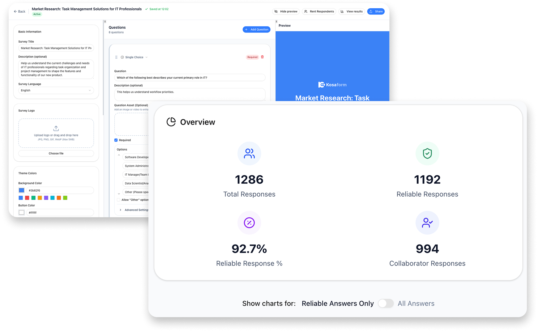 KOSAFORM - Screenshot 5 showing product features and functionality