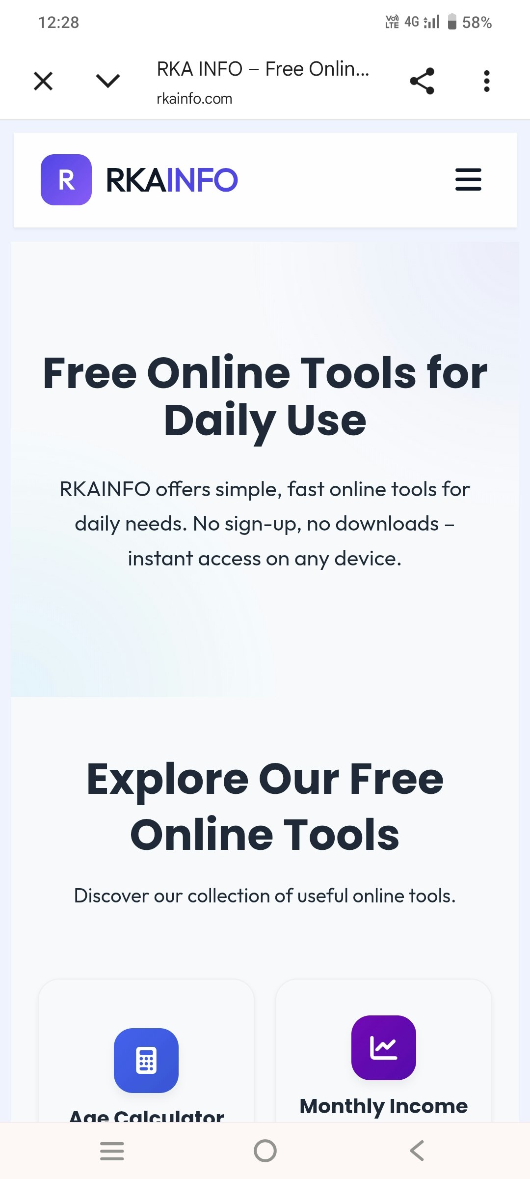 RKA INFO – Free Online Tools gallery image