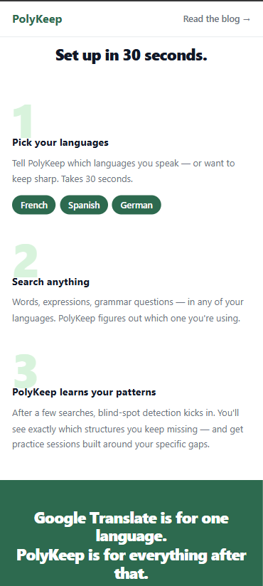 PolyKeep - Keep All Your Languages Sharp gallery image