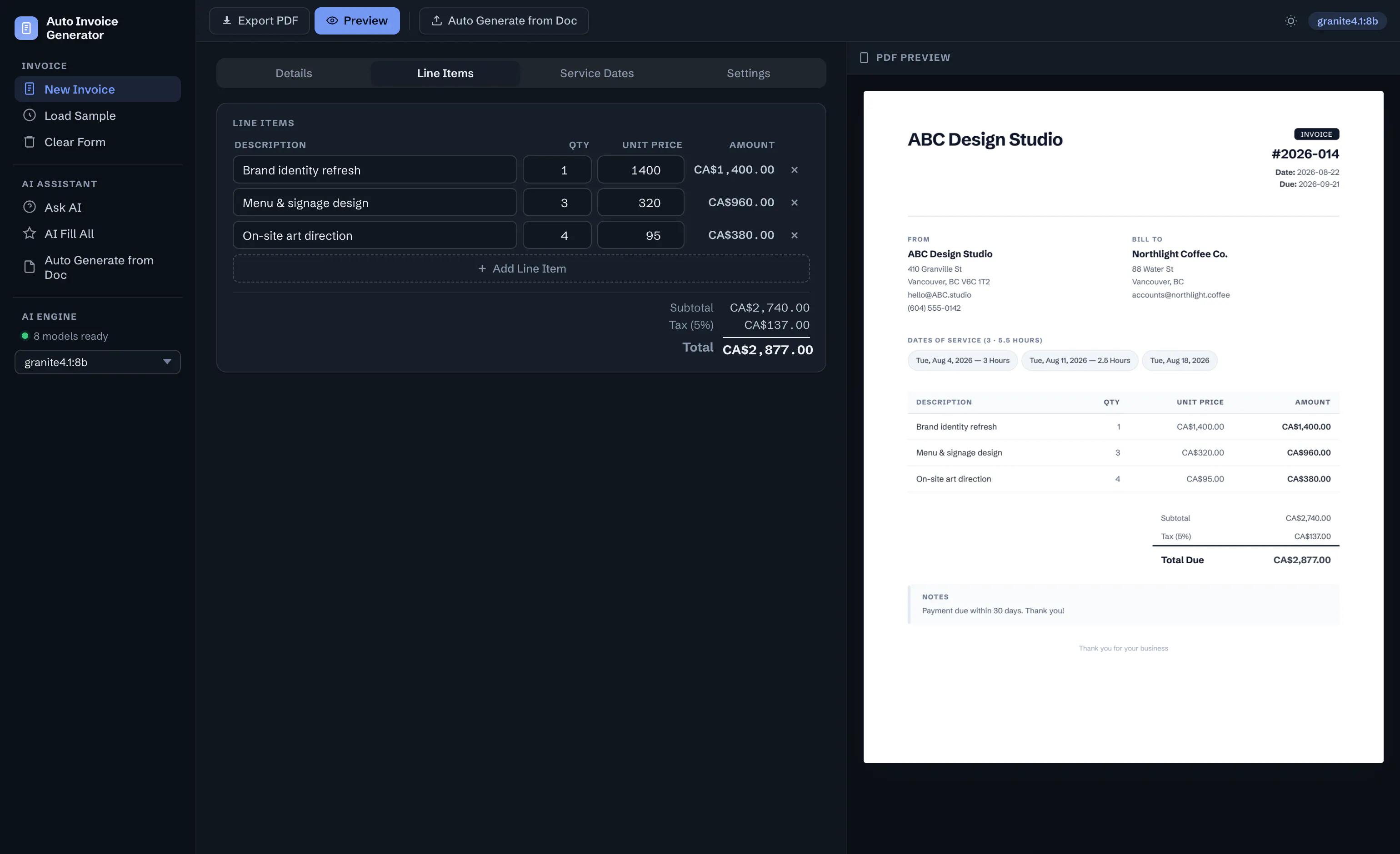 Auto Invoice Generator gallery image