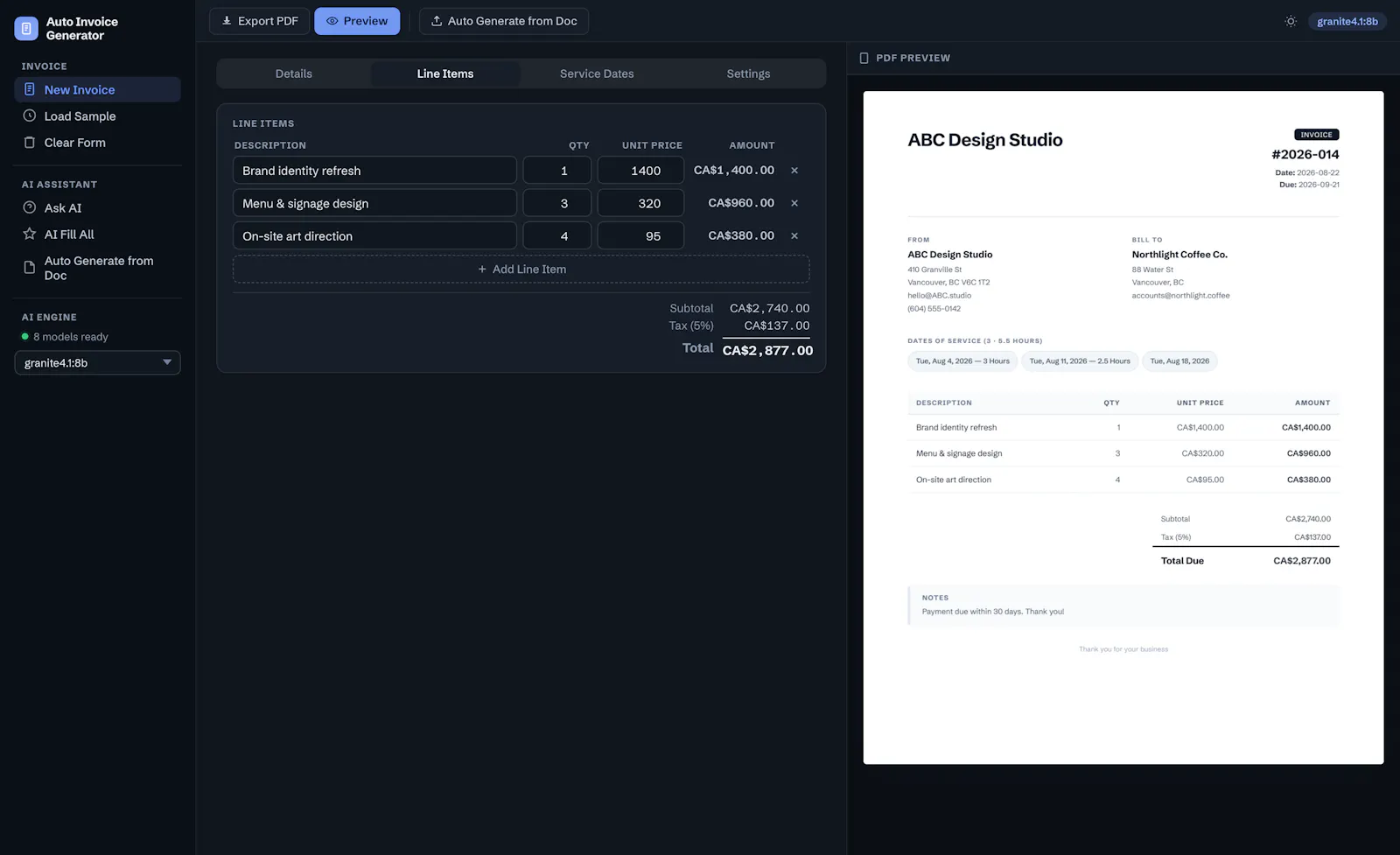 Auto Invoice Generator screenshot 6