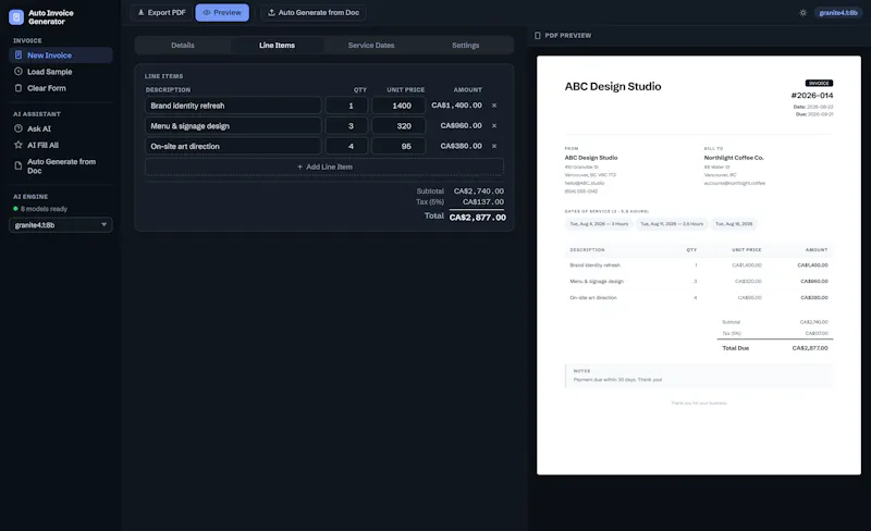 Auto Invoice Generator screenshot 6
