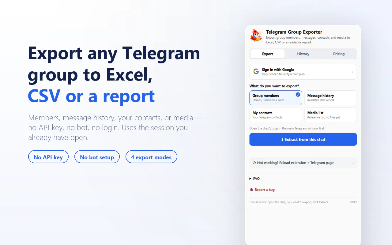 Telegram Group Exporter gallery image