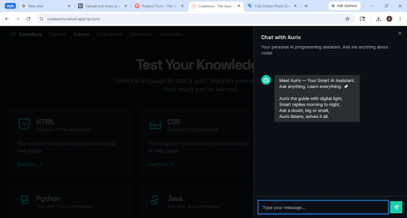 CodeAurix — Learn, Code, Build with AI screenshot 5