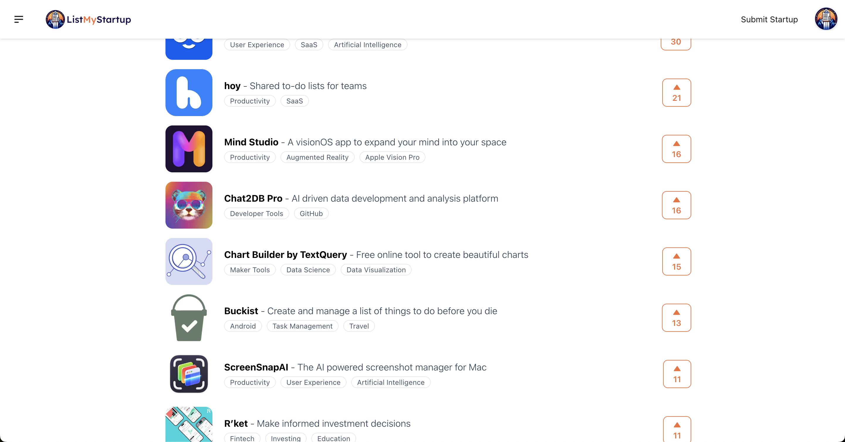 Media ListMyStartup.app - Senaraikan permulaan anda dan dapatkan inspirasi oleh idea permulaan baru 2