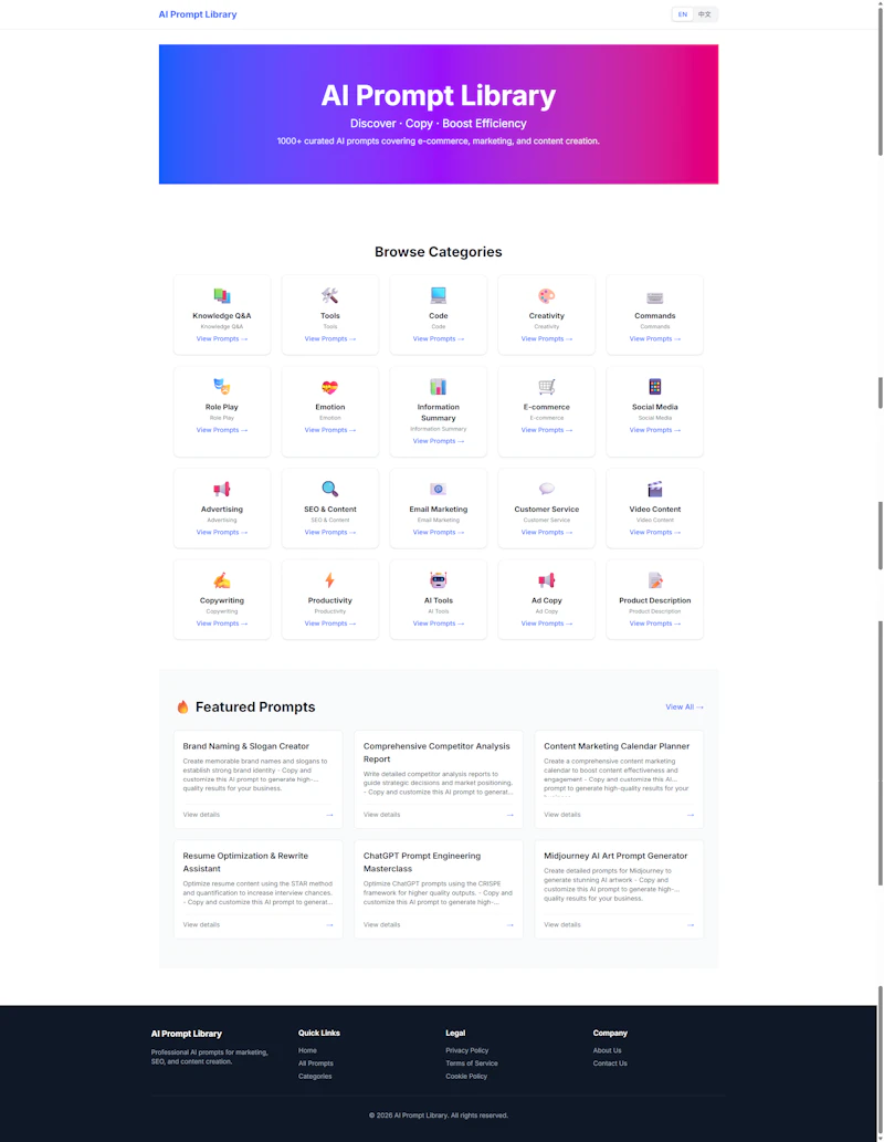 AI Prompt Library screenshot 2