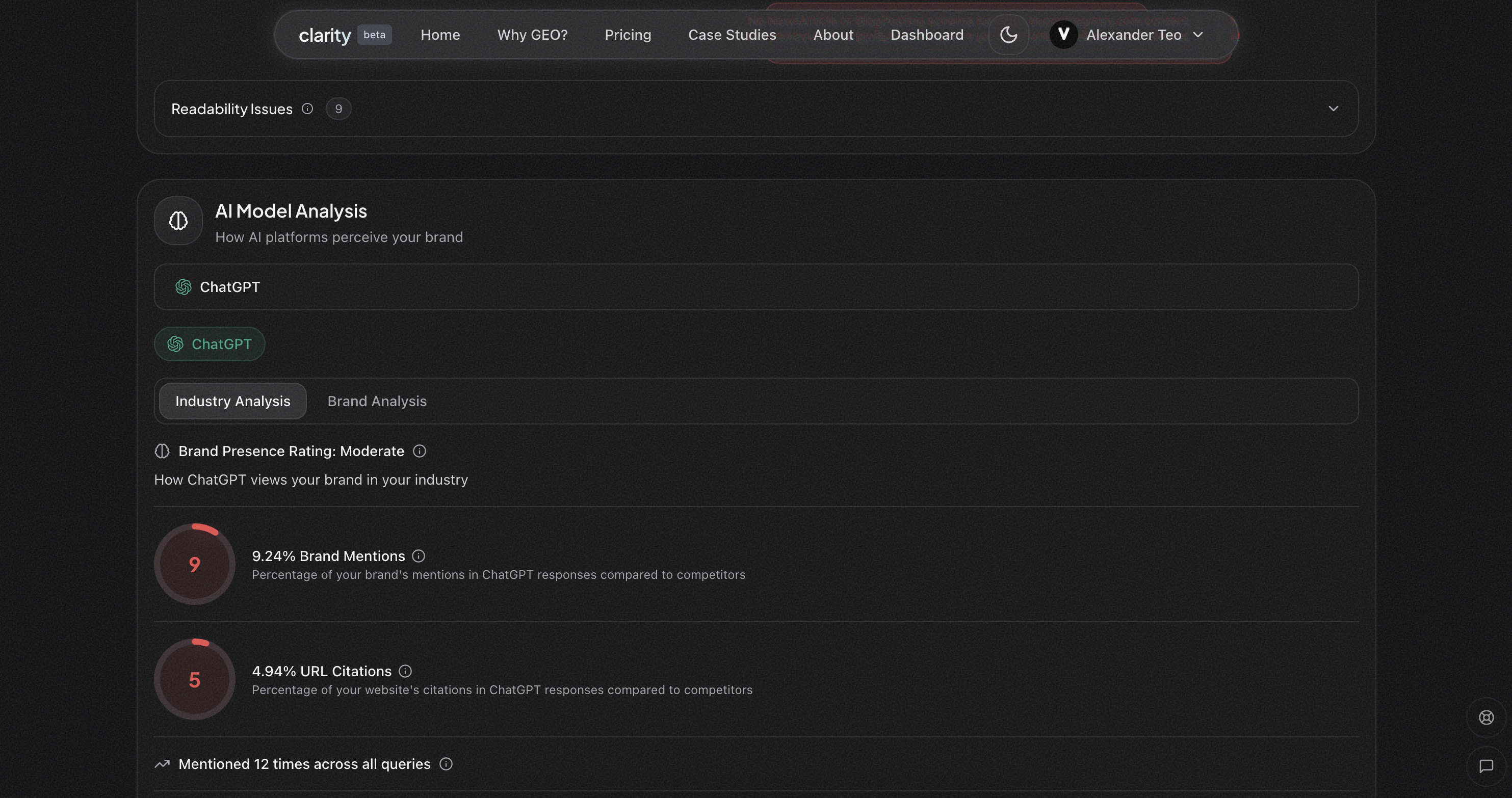 Clarity - Screenshot 3 showing product features and functionality