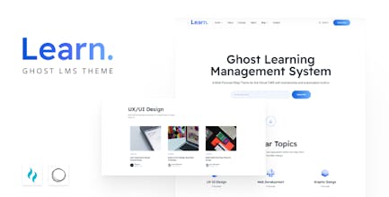 Learn LMS Ghost Theme gallery image