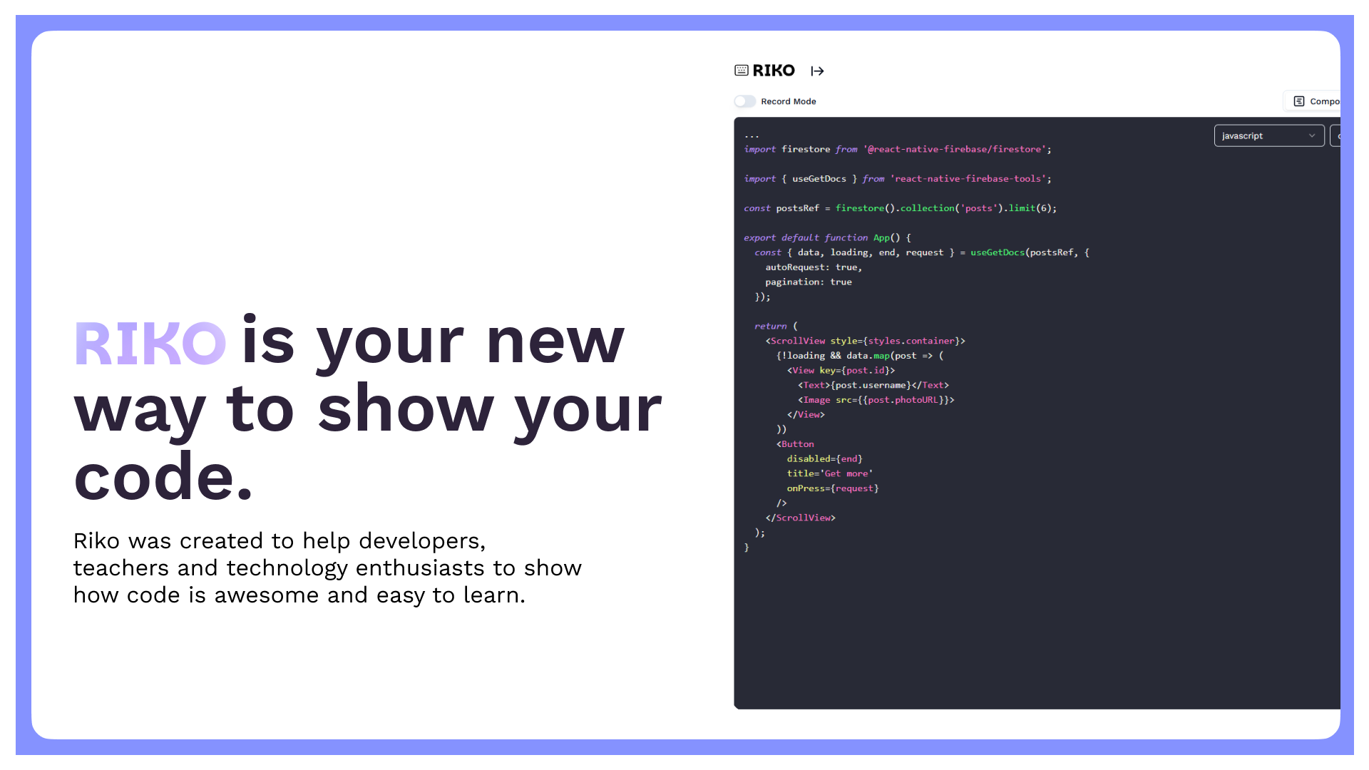 Riko - Bring interactivity to your code illustrations media 2